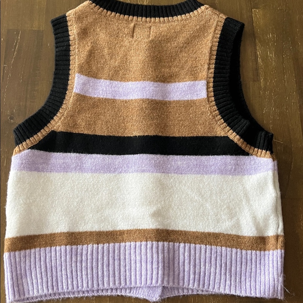 Maeve Tan and Black Knit Vest xs - Picture 7 of 7